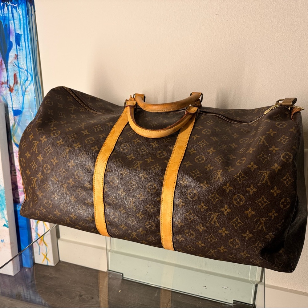 Vintage Louis Vuitton Brown Monogram Duffel Bag - Picture 3 of 11